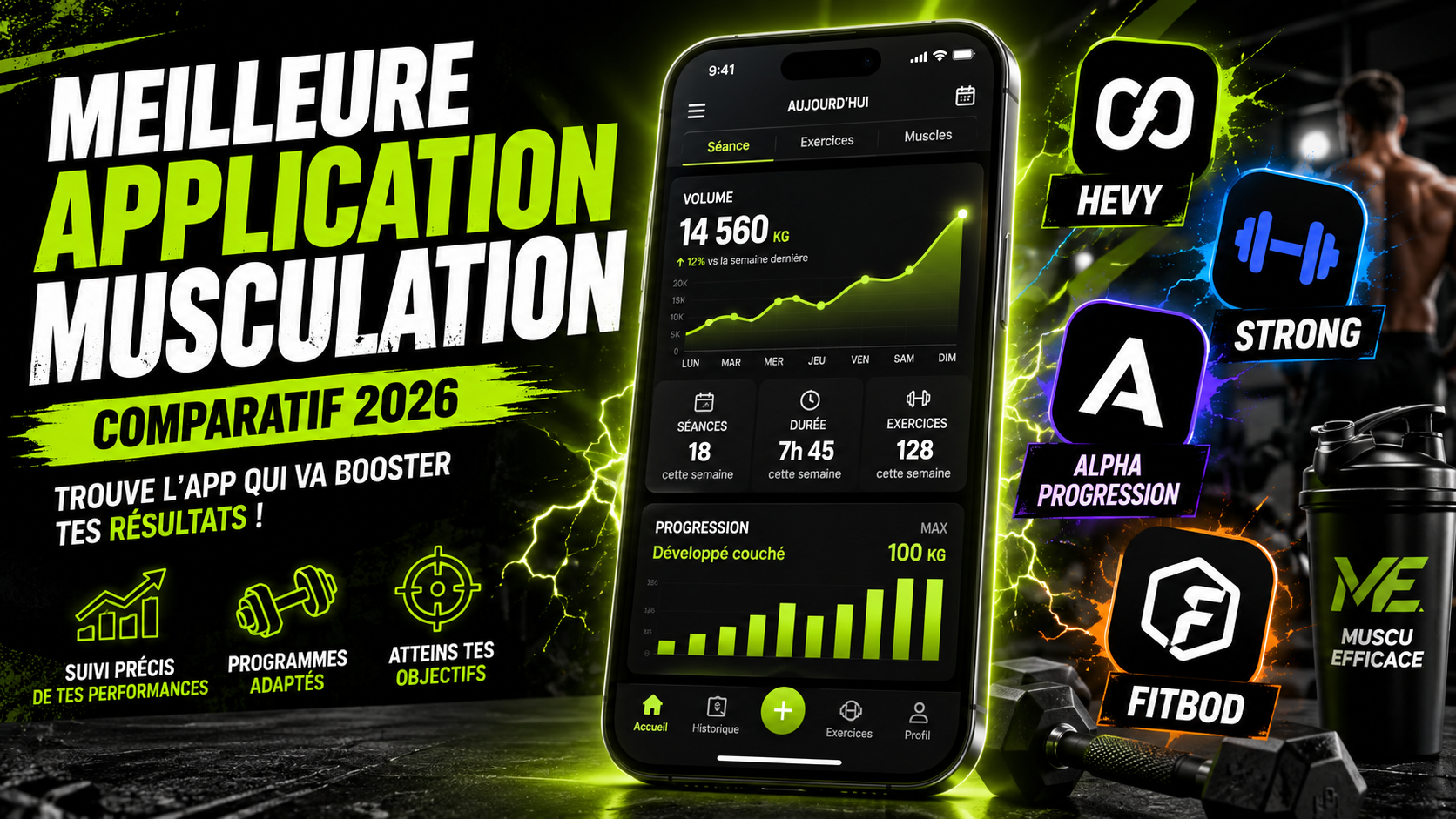 Comparatif des meilleures applications de musculation pour progresser en 2026