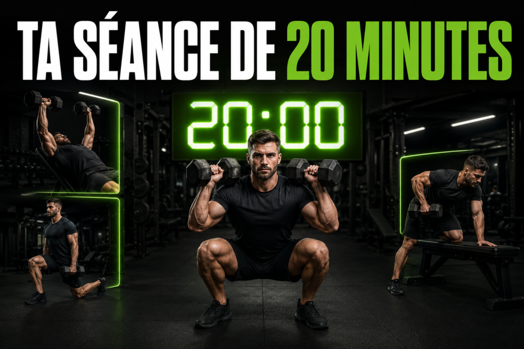exemple d'une séance de 20 minutes en musculation