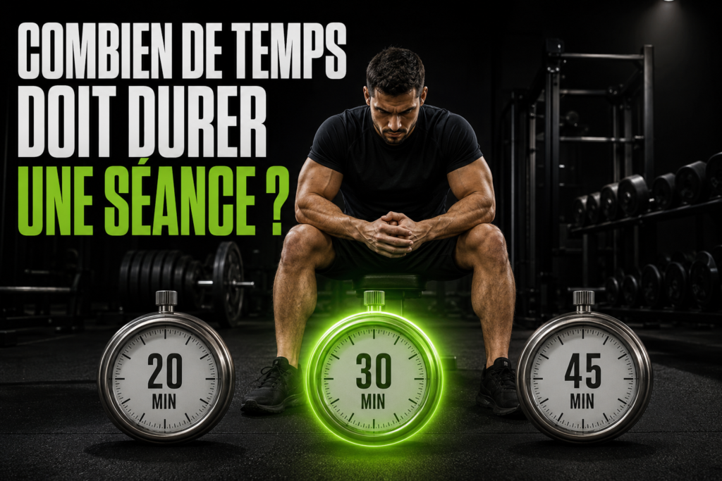un homme qui choisi la durée de sa séance de musculation