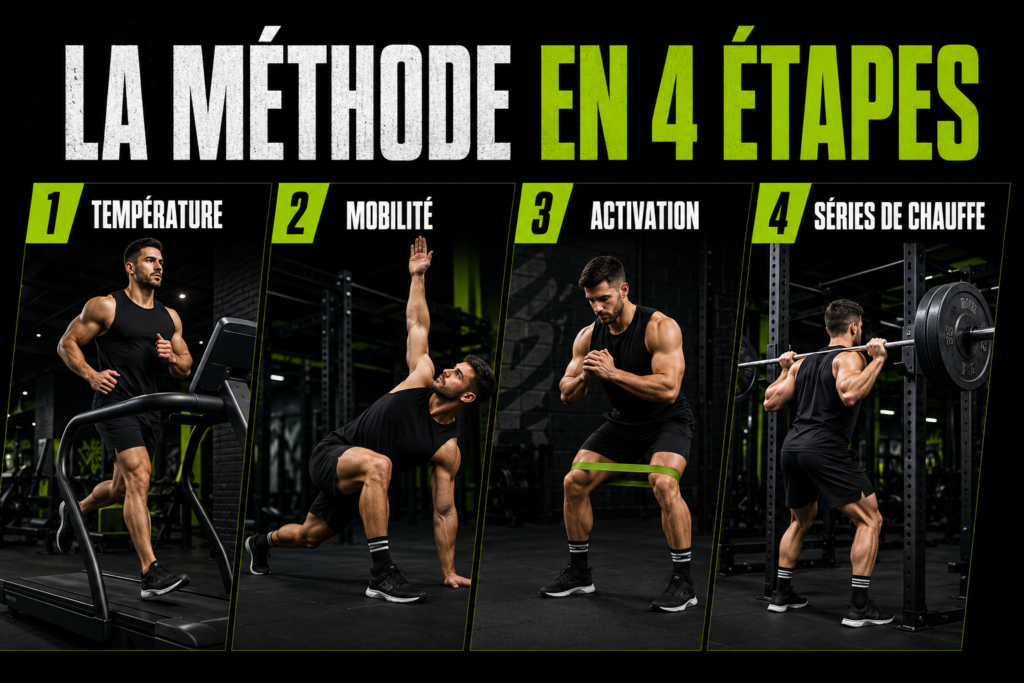 Méthode d’échauffement musculation en quatre étapes