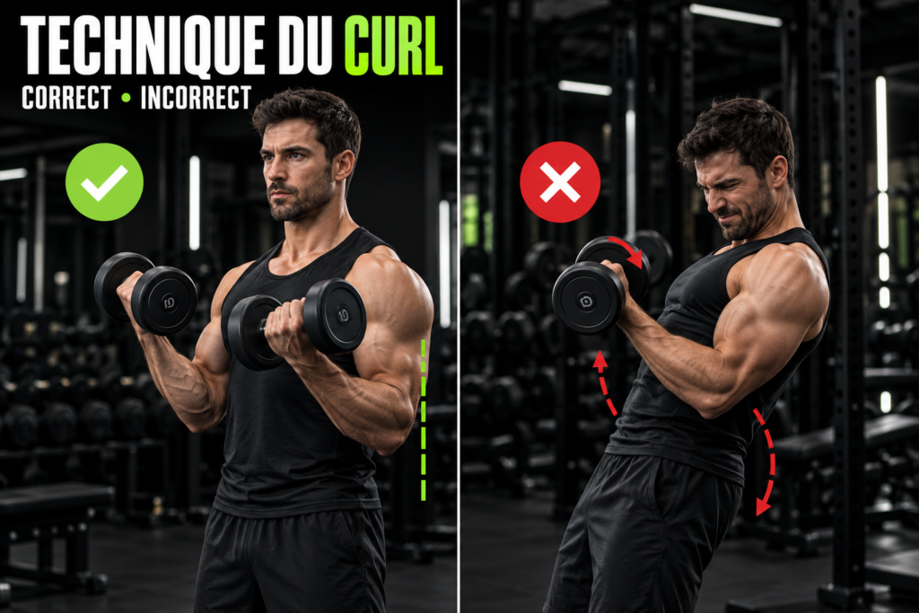 bonne technique curl biceps
